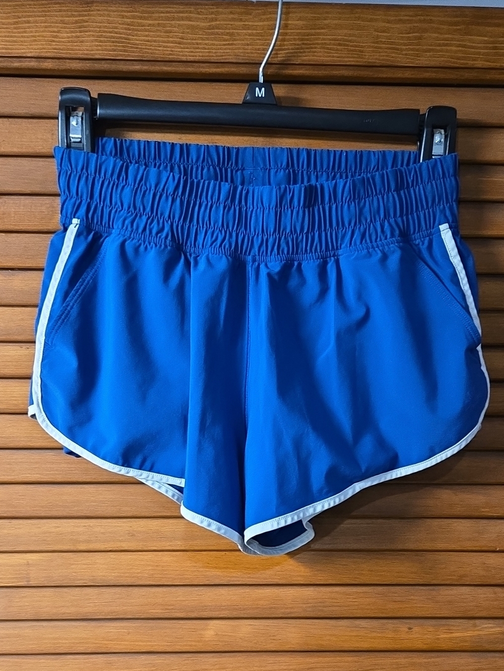 aerie Royal Blue Athletic Shorts with White Trim